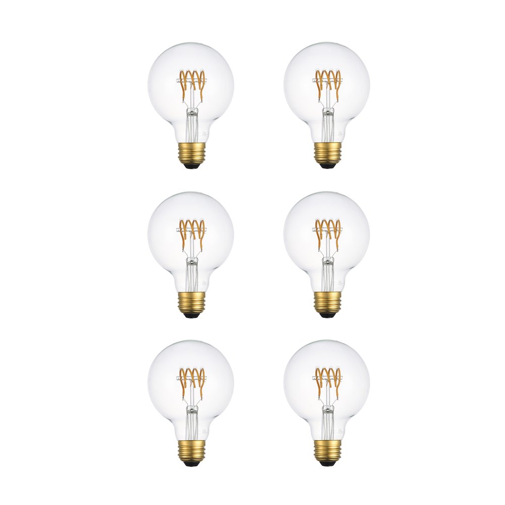 Led Decorative Helix Horizontal 3000K Filament 6 Watts 420 Lumens G25 Light Bulb. Picture 1