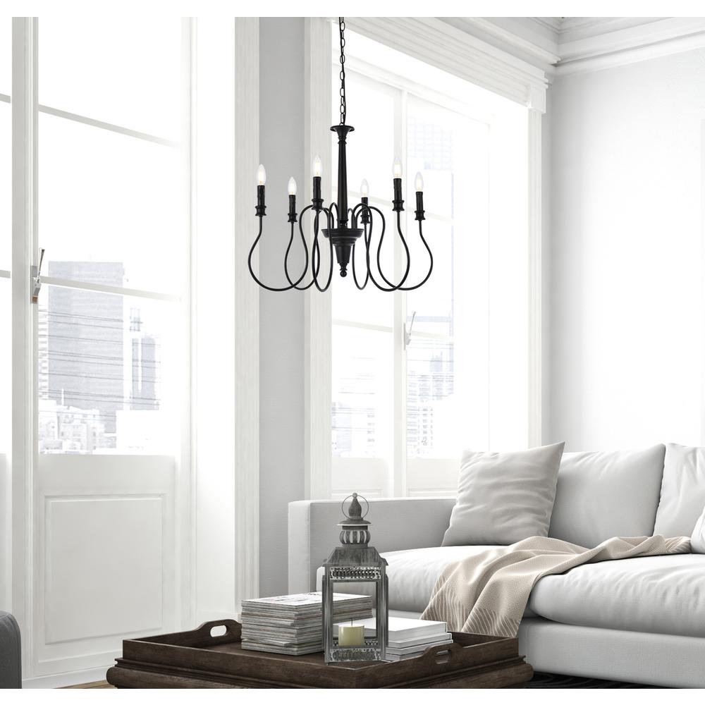 Flynx 6 lights pendant in black. Picture 7