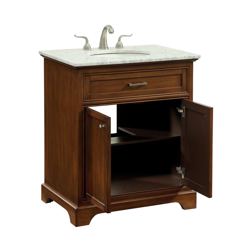 30 In. Single Bathroom Vanity Set In Teak. Picture 2