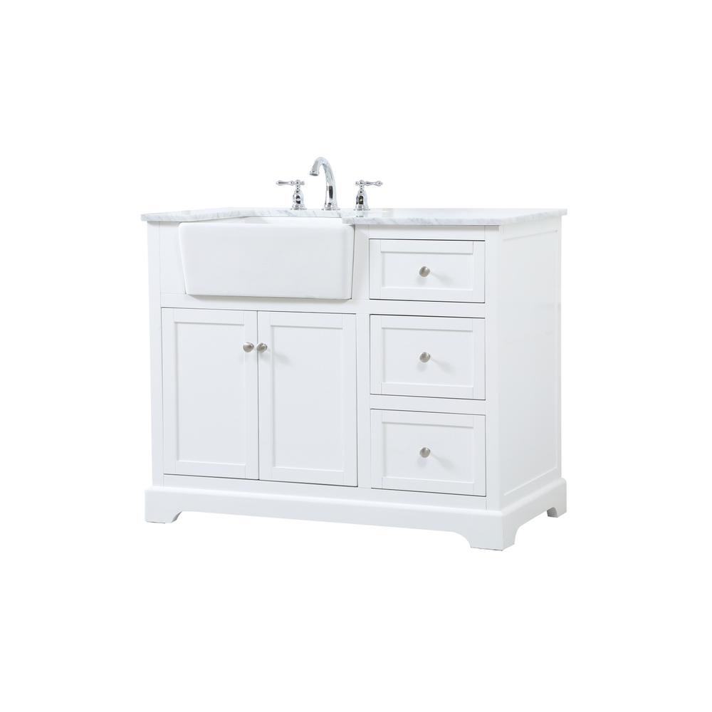 42 inch Single bathroom vanity in white. Picture 7
