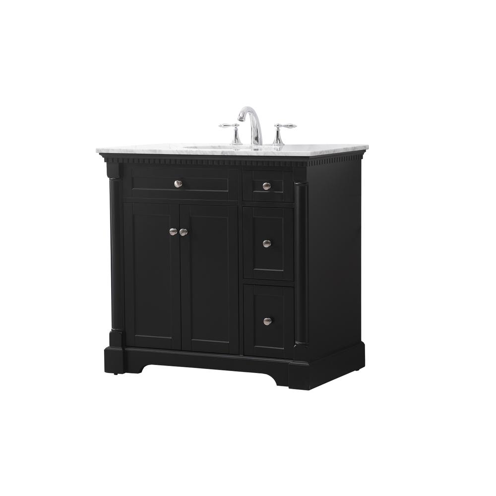 36 inch Single bathroom vanity set in black. Picture 7
