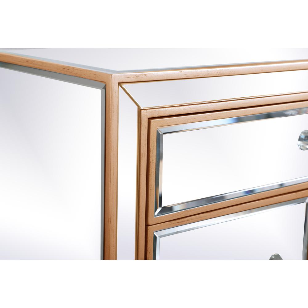 29 in. mirrored cabinet in antique gold. Picture 6