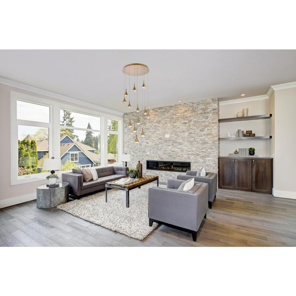 Amherst 30 inch LED chandelier in satin gold. Picture 7