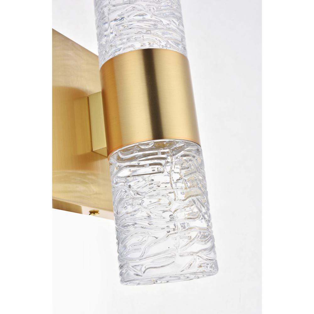 Vega 2 light Gold LED Wall Sconce. Picture 11