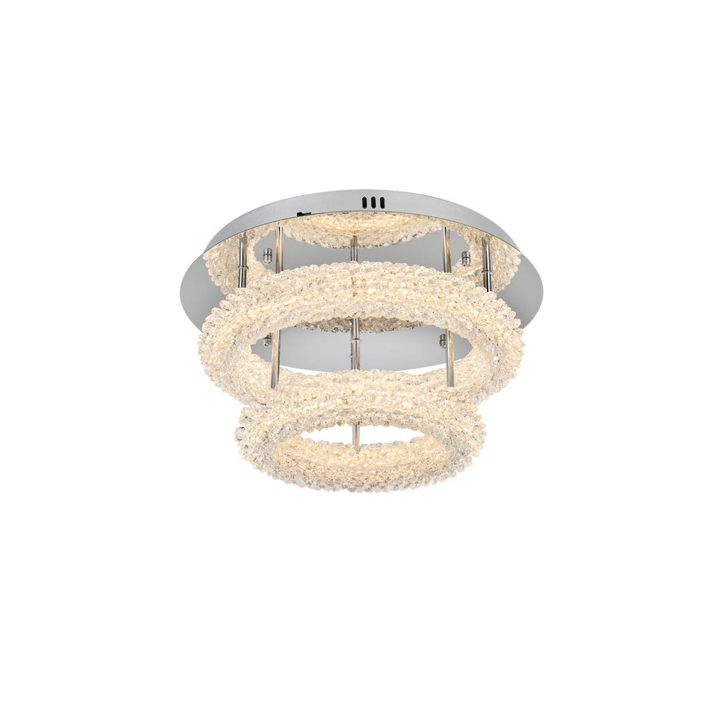 Bowen 18 inch Adjustable LED Flush Mount in Chrome. Picture 1