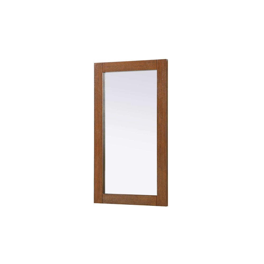 Noah Wooden Rectangle Mirror 18 x 32 in Brandy Walnut. Picture 1