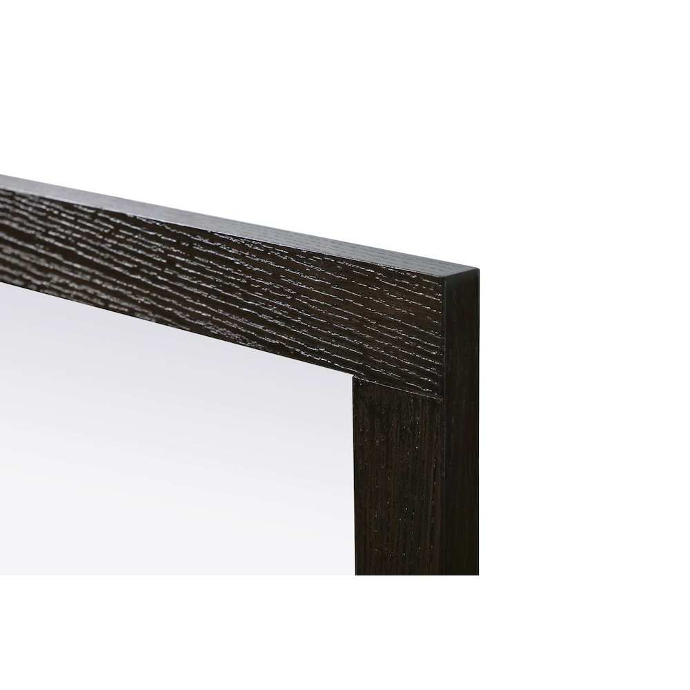 Noah Wooden Rectangle Mirror 18 x 32 in Chocolate Oak. Picture 5