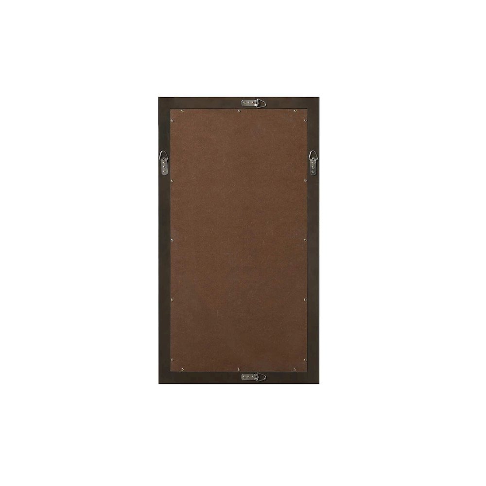 Noah Wooden Rectangle Mirror 18 x 32 in Chocolate Oak. Picture 6