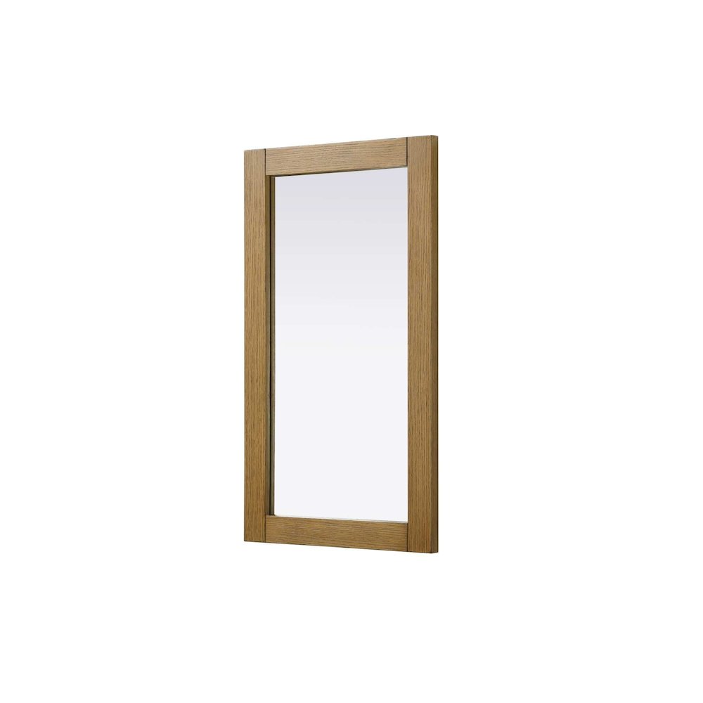Noah Wooden Rectangle Mirror 18 x 32 in Honey Teak. Picture 1
