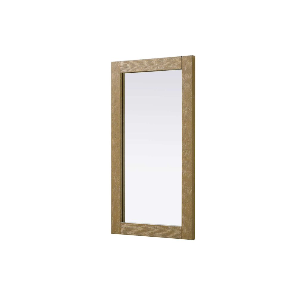 Noah Wooden Rectangle Mirror 18 x 32 in Linen Oak. Picture 1