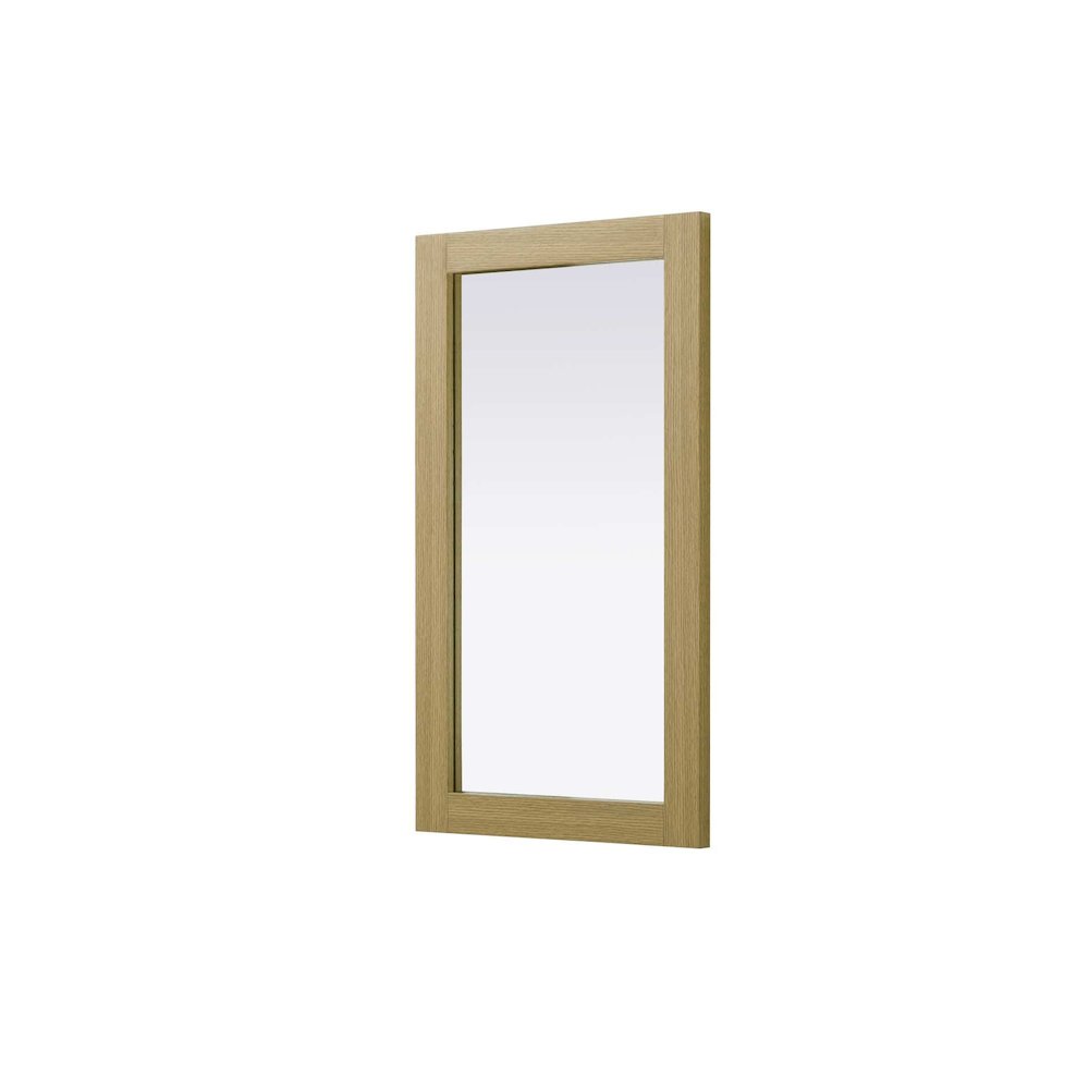 Noah Wooden Rectangle Mirror 18 x 32 in Honey Brown. Picture 1