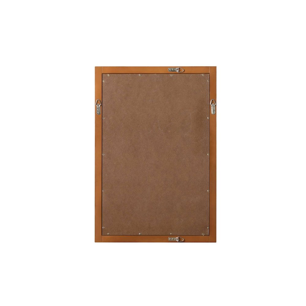 Noah Wooden Rectangle Mirror 22 x 32 in Brandy Walnut. Picture 6