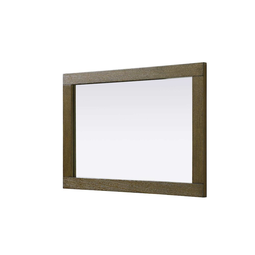 Noah Wooden Rectangle Mirror 22 x 32 in Hazel Oak. Picture 3