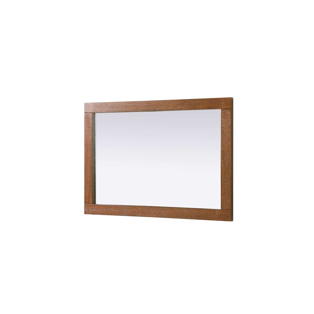 Noah Wooden Rectangle Mirror 24 x 36 in Brandy Walnut. Picture 3