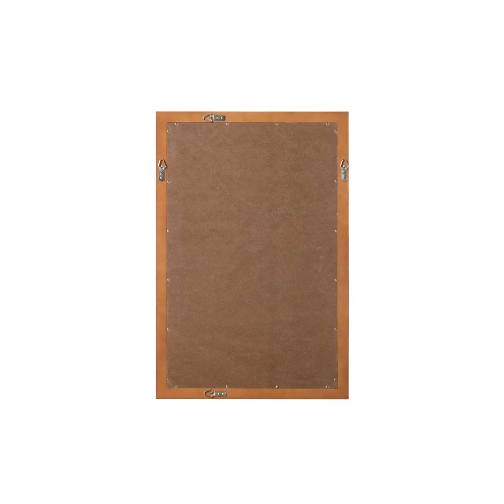 Noah Wooden Rectangle Mirror 24 x 36 in Brandy Walnut. Picture 6