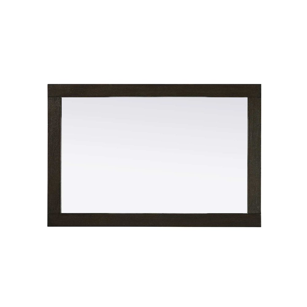 Noah Wooden Rectangle Mirror 24 x 36 in Chocolate Oak. Picture 2