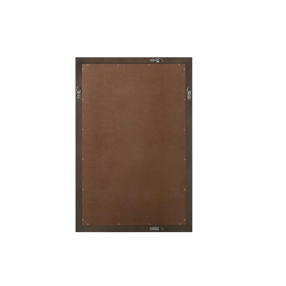 Noah Wooden Rectangle Mirror 24 x 36 in Chocolate Oak. Picture 6