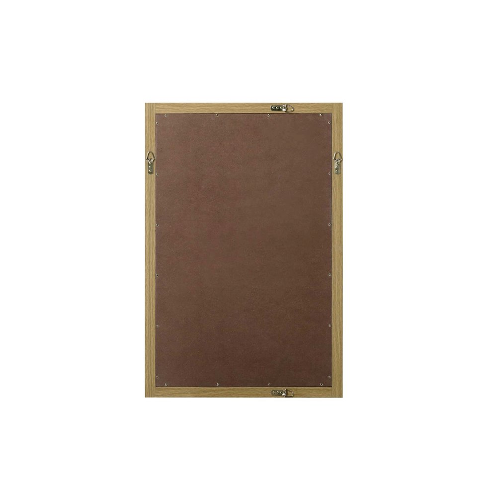 Noah Wooden Rectangle Mirror 24 x 36 in Honey Brown. Picture 6