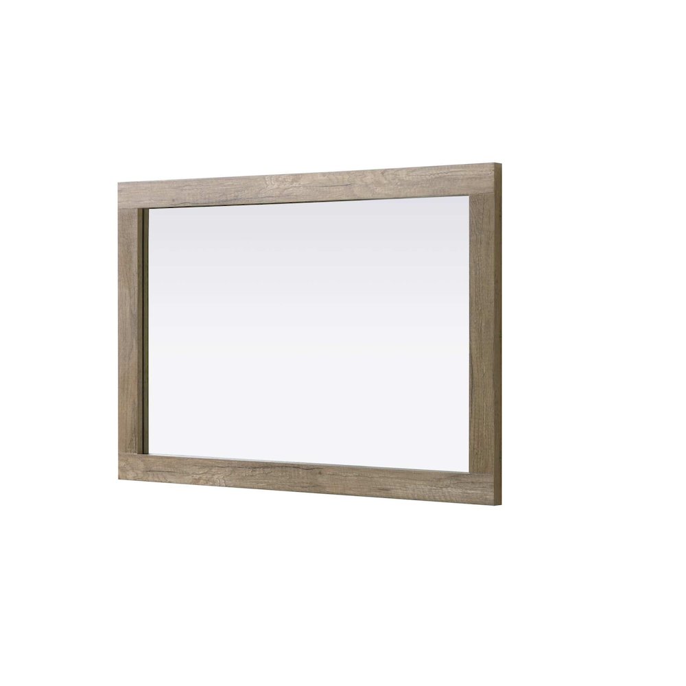 Noah Wooden Rectangle Mirror 24 x 36 in Natural Oak. Picture 3