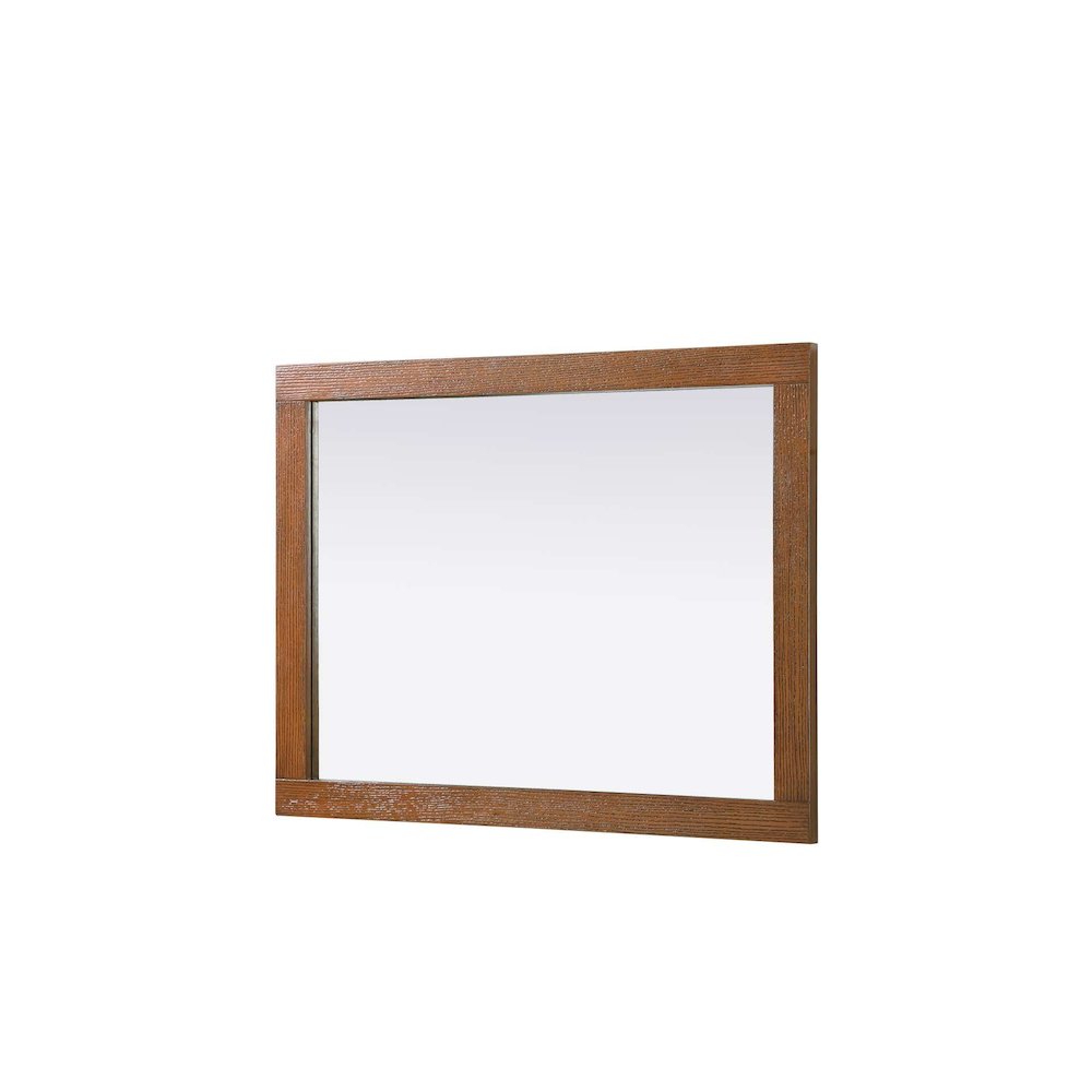 Noah Wooden Rectangle Mirror 27 x 36 in Brandy Walnut. Picture 3