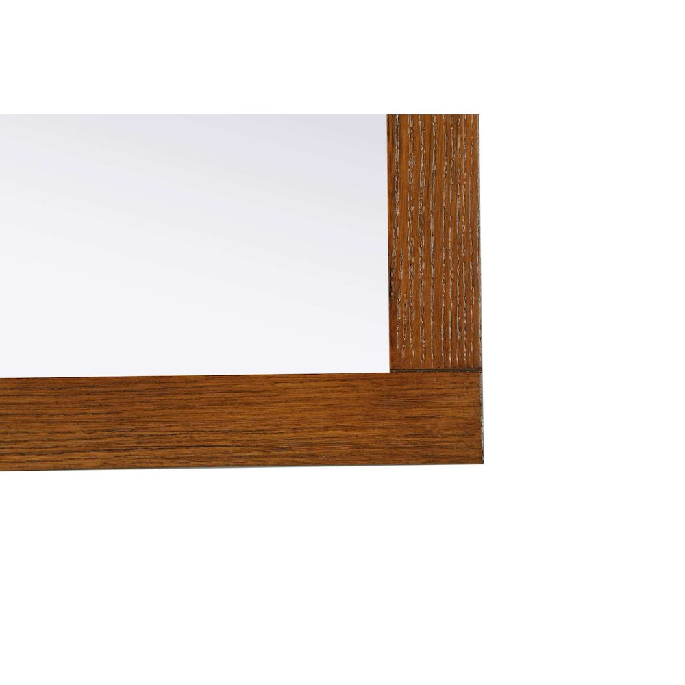 Noah Wooden Rectangle Mirror 27 x 36 in Brandy Walnut. Picture 4