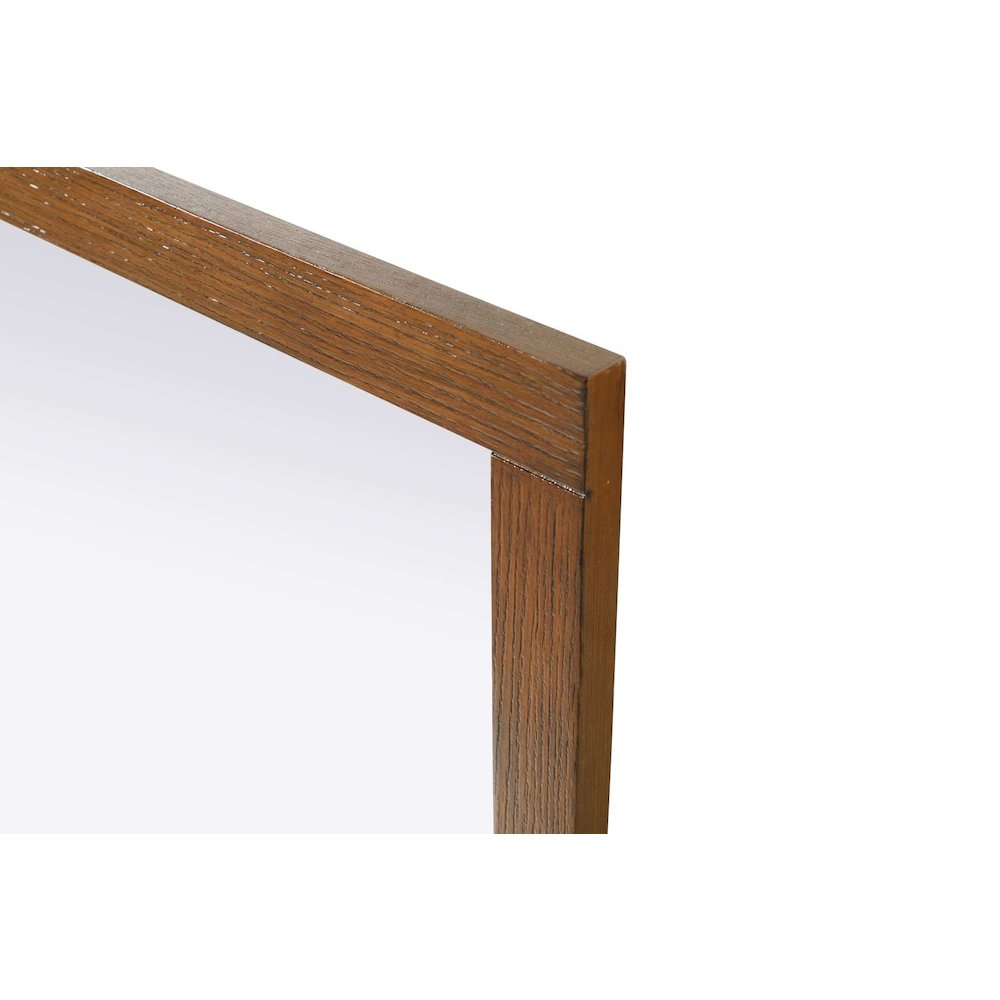 Noah Wooden Rectangle Mirror 27 x 36 in Brandy Walnut. Picture 5