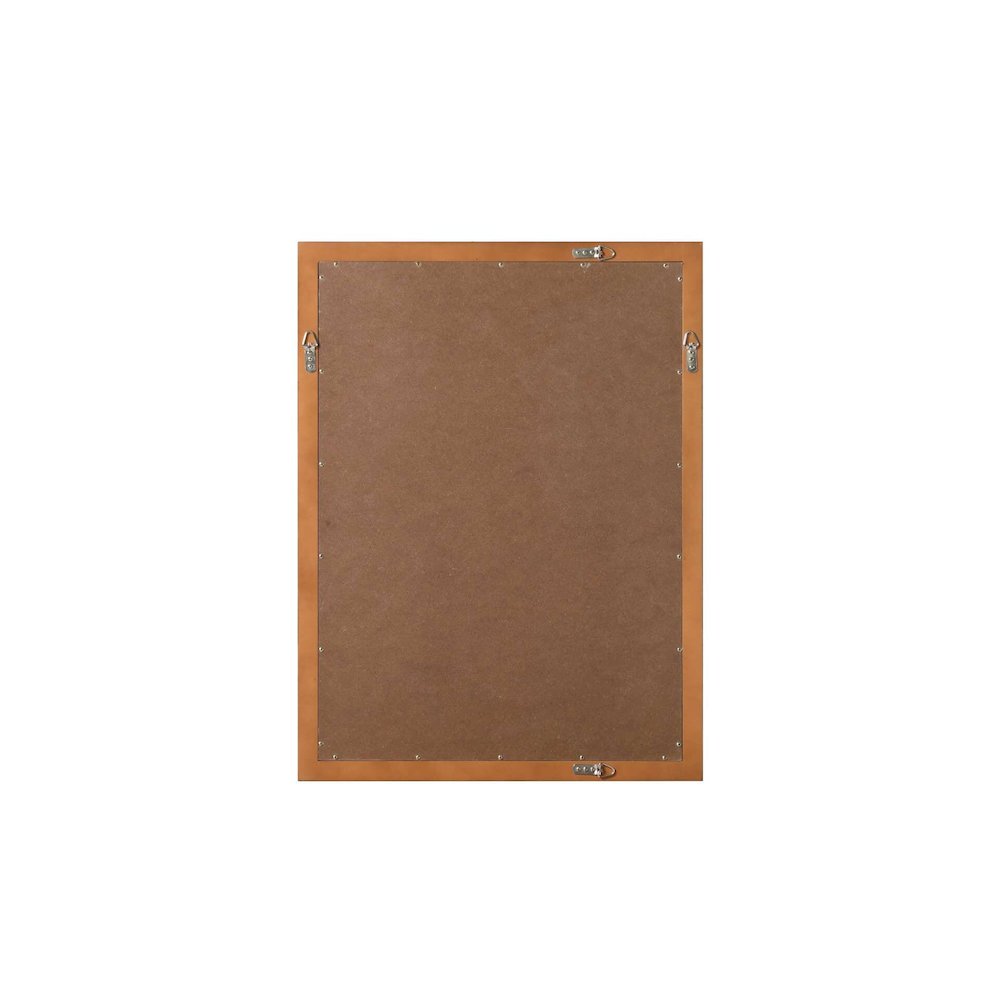 Noah Wooden Rectangle Mirror 27 x 36 in Brandy Walnut. Picture 6