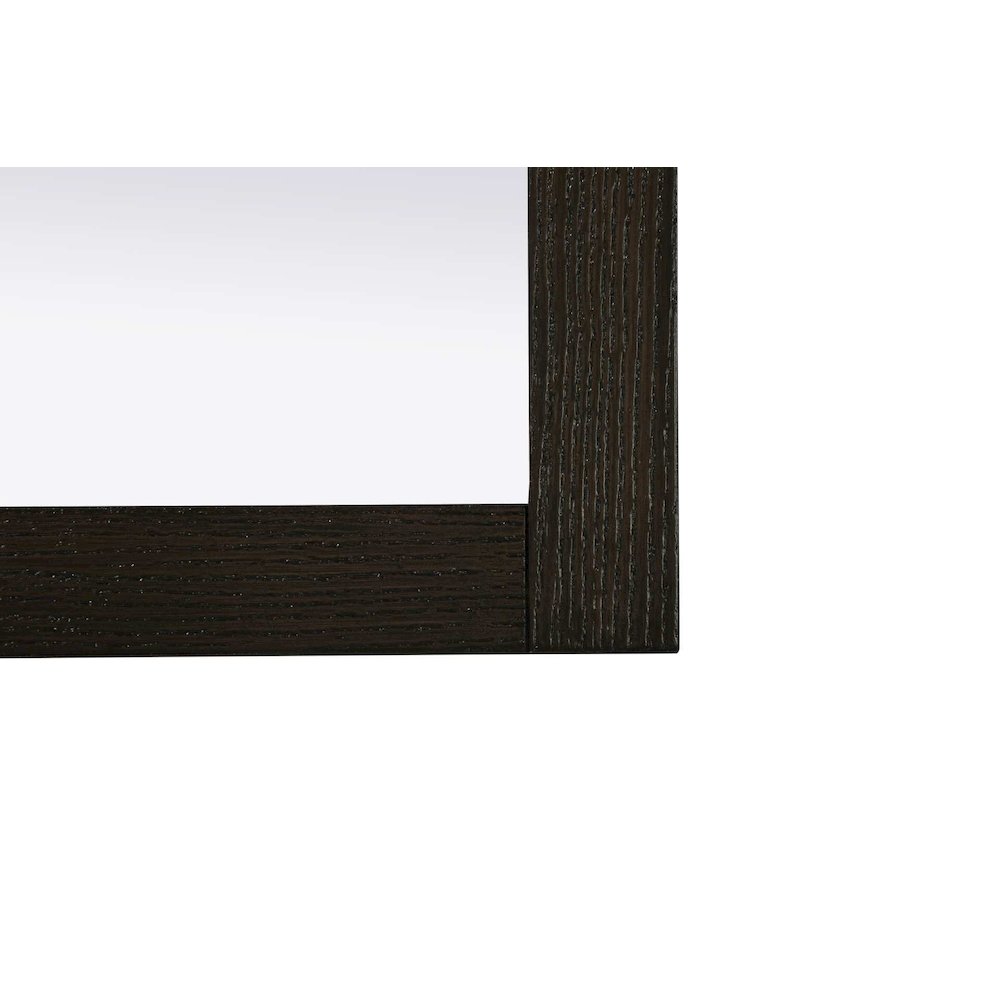 Noah Wooden Rectangle Mirror 27 x 36 in Chocolate Oak. Picture 4
