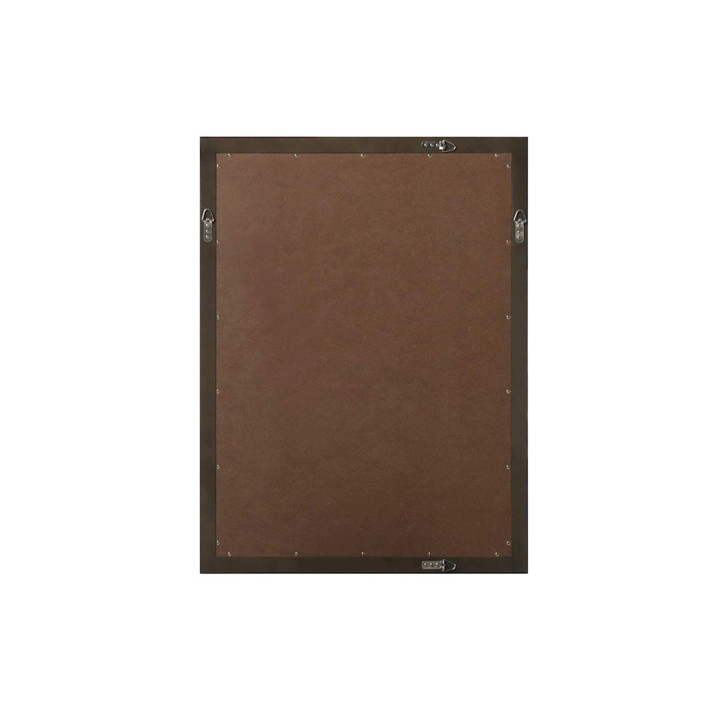 Noah Wooden Rectangle Mirror 27 x 36 in Chocolate Oak. Picture 6