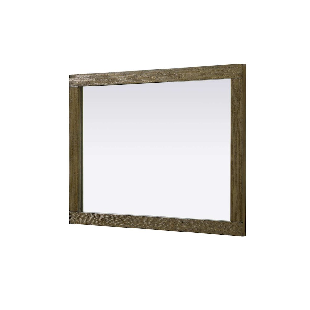Noah Wooden Rectangle Mirror 27 x 36 in Hazel Oak. Picture 3