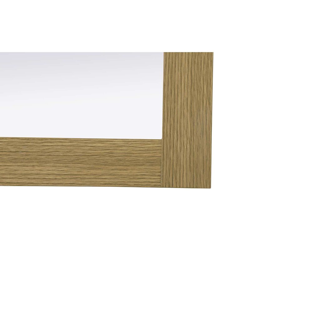 Noah Wooden Rectangle Mirror 27 x 36 in Honey Brown. Picture 4