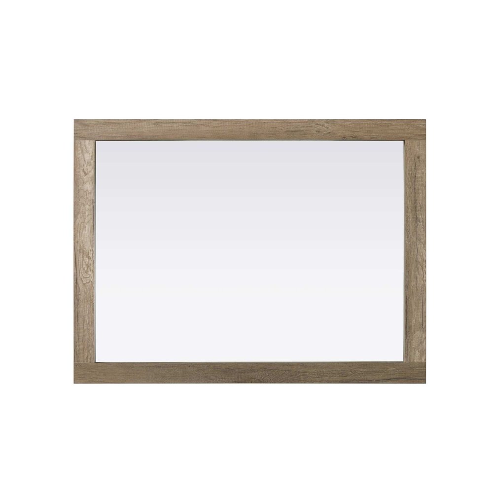 Noah Wooden Rectangle Mirror 27 x 36 in Natural Oak. Picture 2