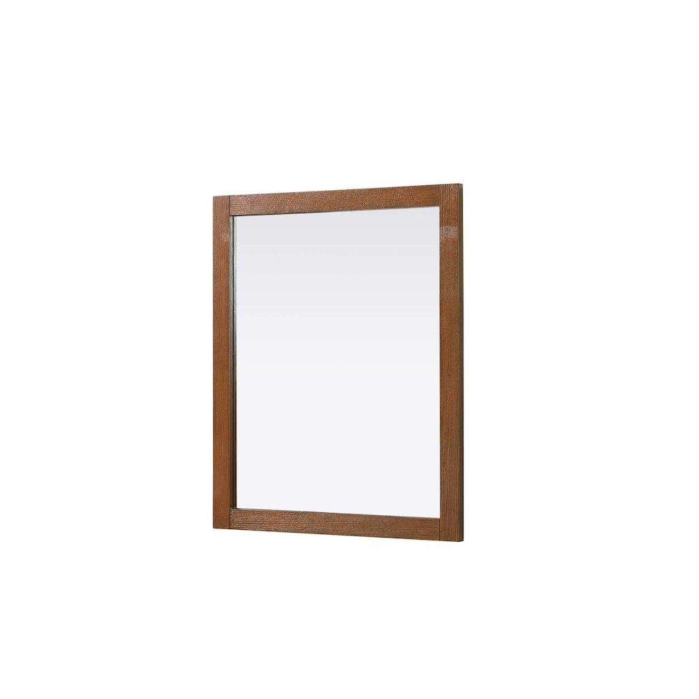 Noah Wooden Rectangle Mirror 30 x 36 in Brandy Walnut. Picture 1