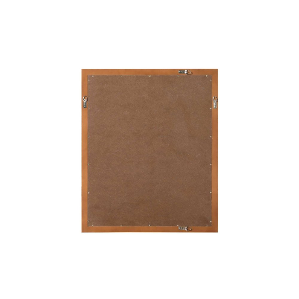 Noah Wooden Rectangle Mirror 30 x 36 in Brandy Walnut. Picture 6