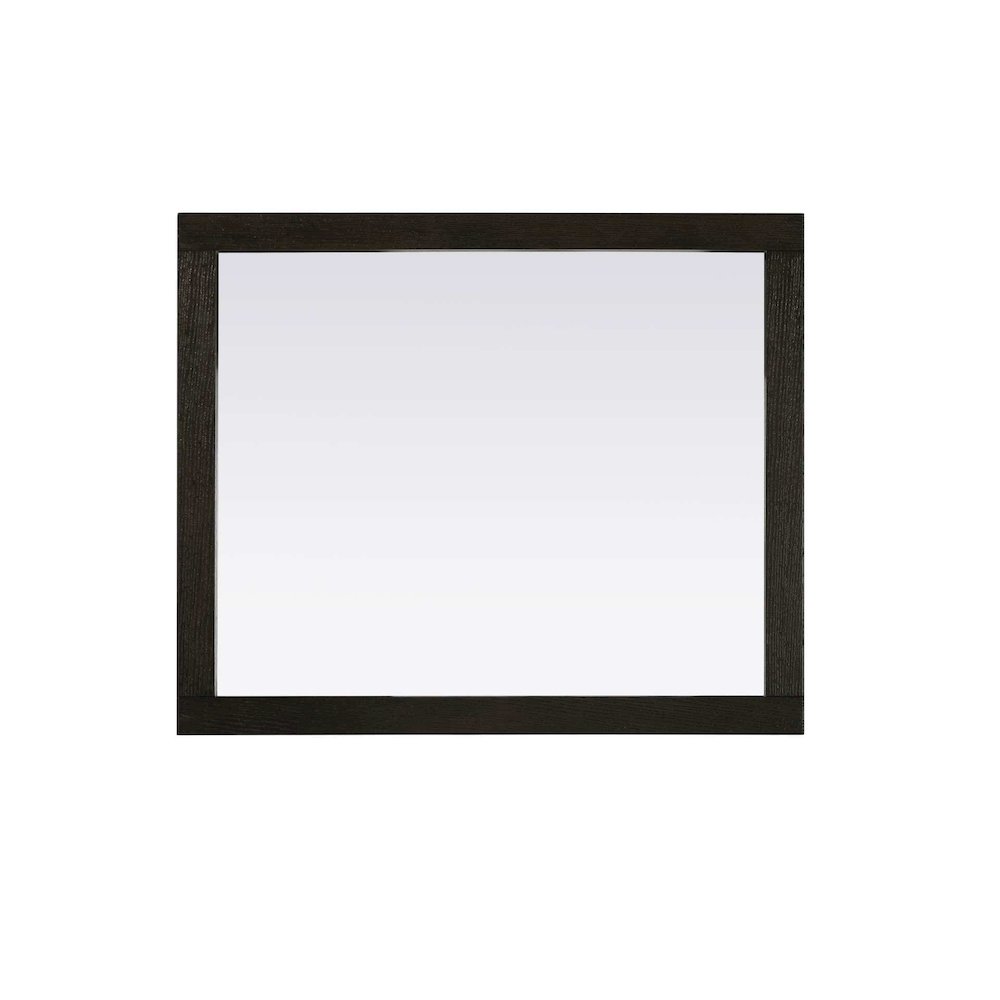 Noah Wooden Rectangle Mirror 30 x 36 in Chocolate Oak. Picture 2
