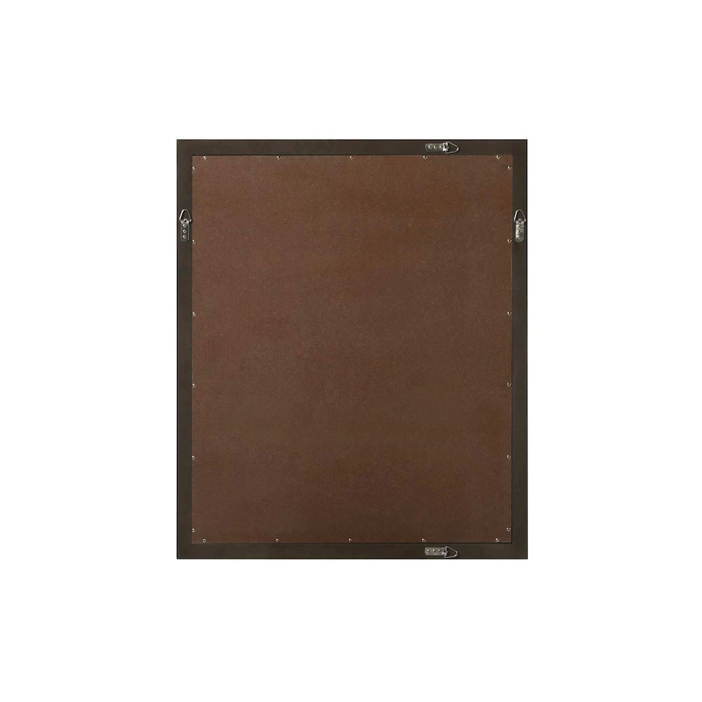 Noah Wooden Rectangle Mirror 30 x 36 in Chocolate Oak. Picture 6