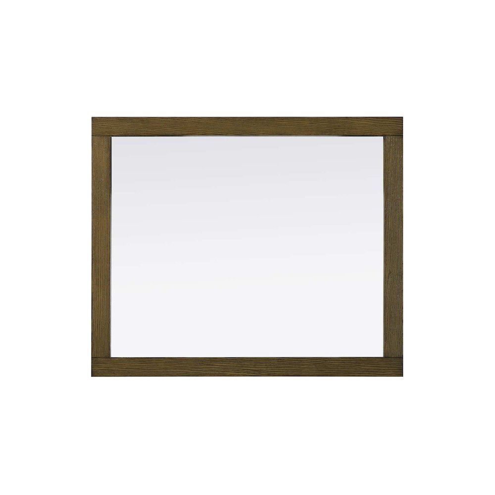 Noah Wooden Rectangle Mirror 30 x 36 in Hazel Oak. Picture 2