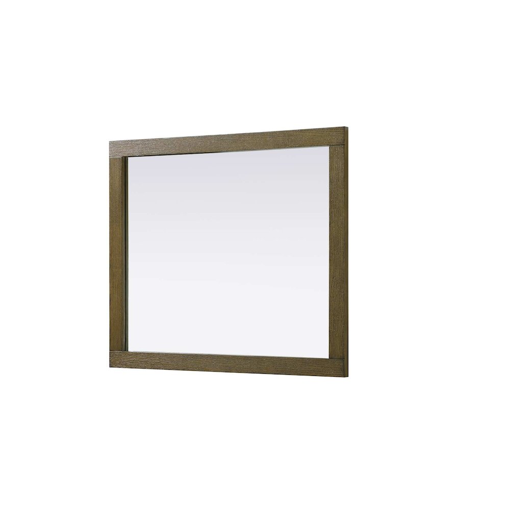 Noah Wooden Rectangle Mirror 30 x 36 in Hazel Oak. Picture 3