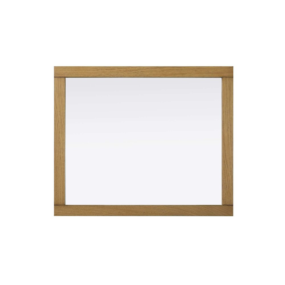 Noah Wooden Rectangle Mirror 30 x 36 in Honey Teak. Picture 2