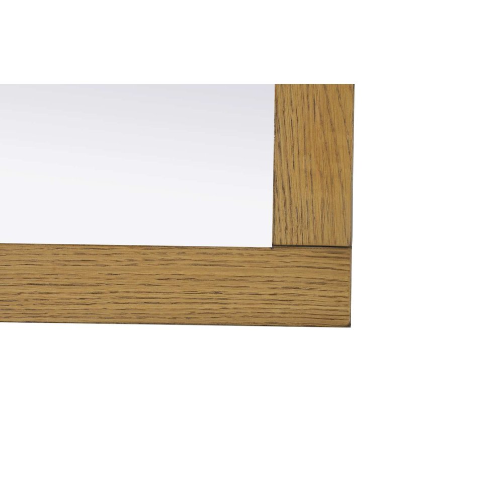 Noah Wooden Rectangle Mirror 30 x 36 in Honey Teak. Picture 4