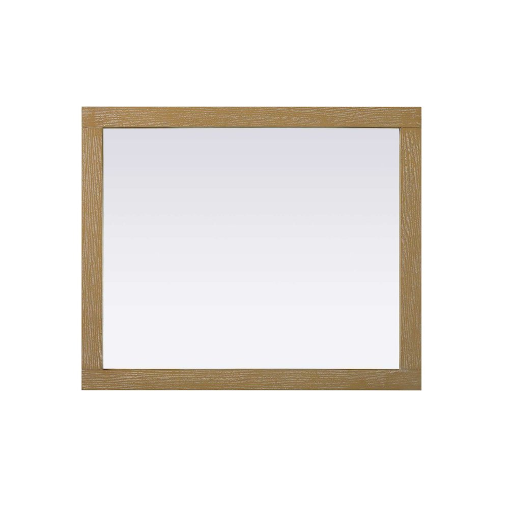 Noah Wooden Rectangle Mirror 30 x 36 in Linen Oak. Picture 2