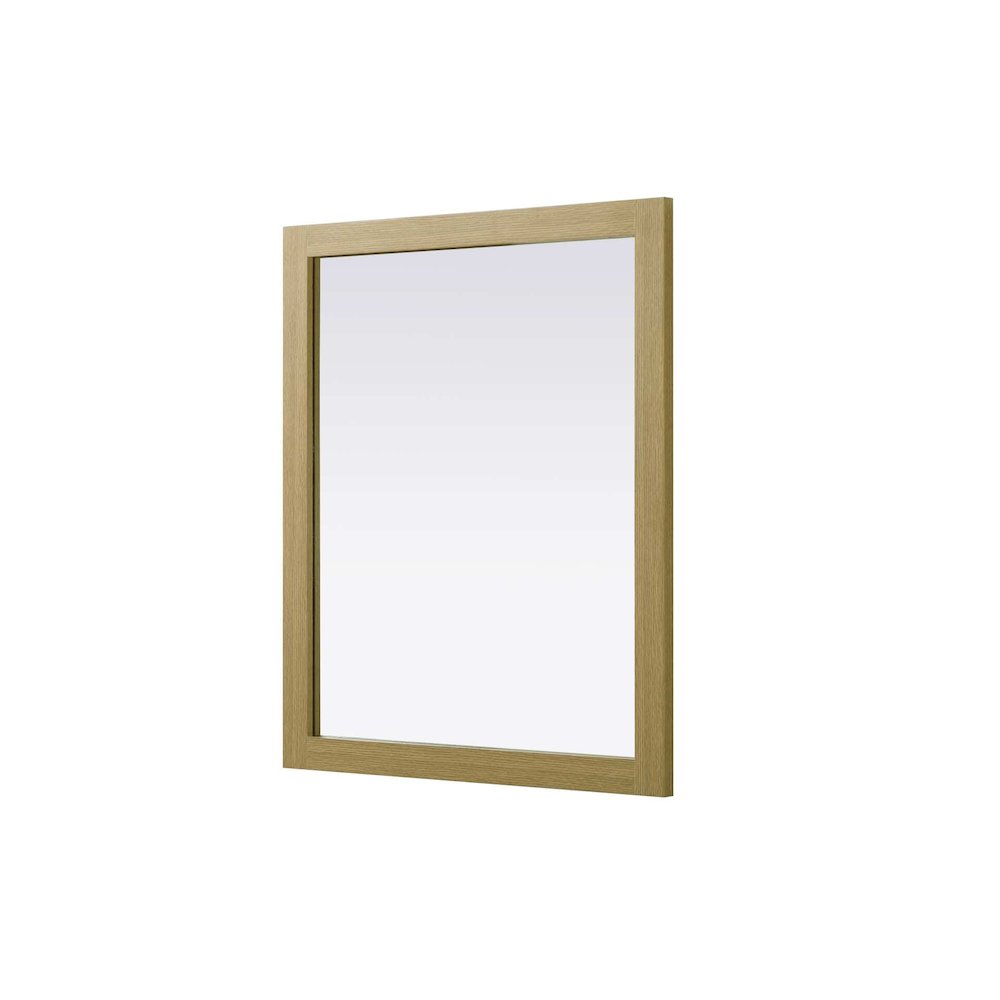 Noah Wooden Rectangle Mirror 30 x 36 in Honey Brown. Picture 1