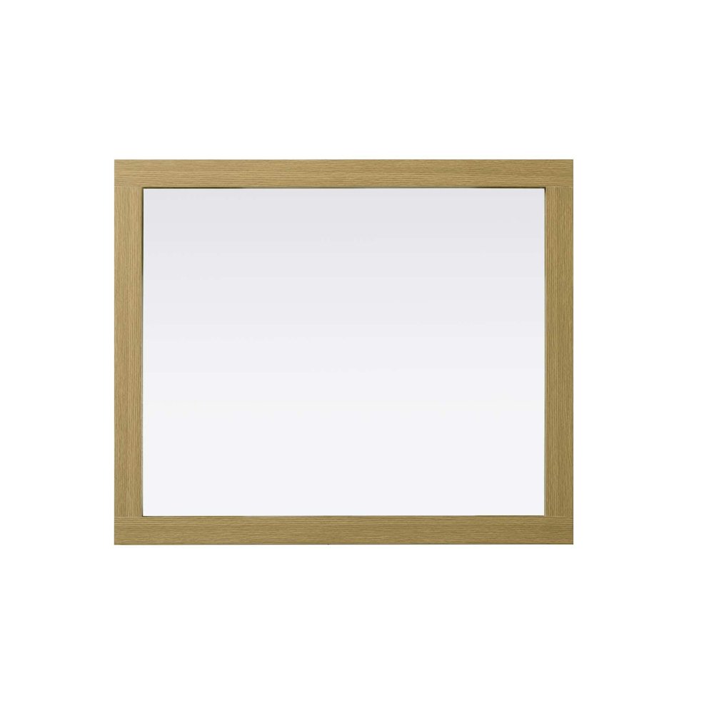 Noah Wooden Rectangle Mirror 30 x 36 in Honey Brown. Picture 2