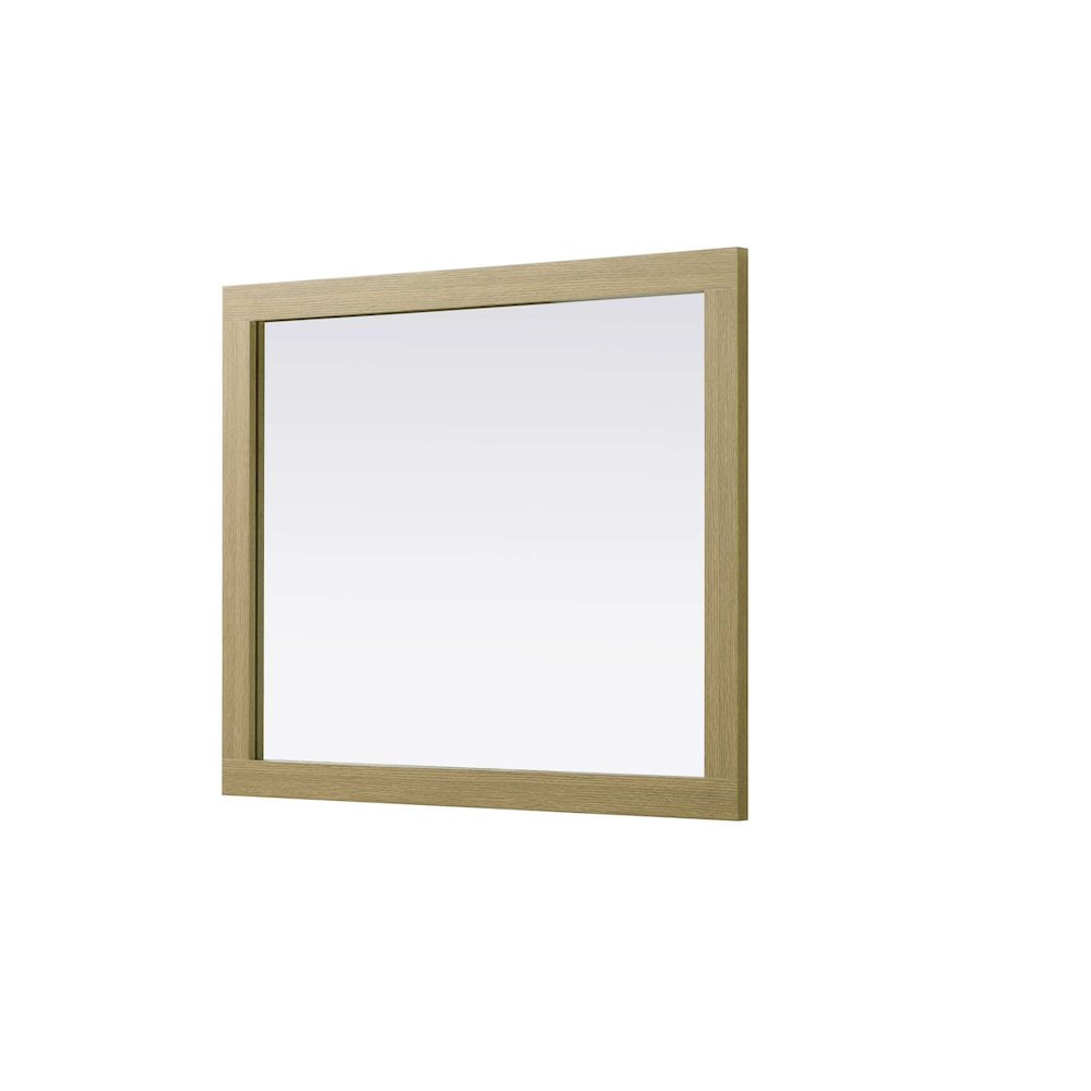 Noah Wooden Rectangle Mirror 30 x 36 in Honey Brown. Picture 3