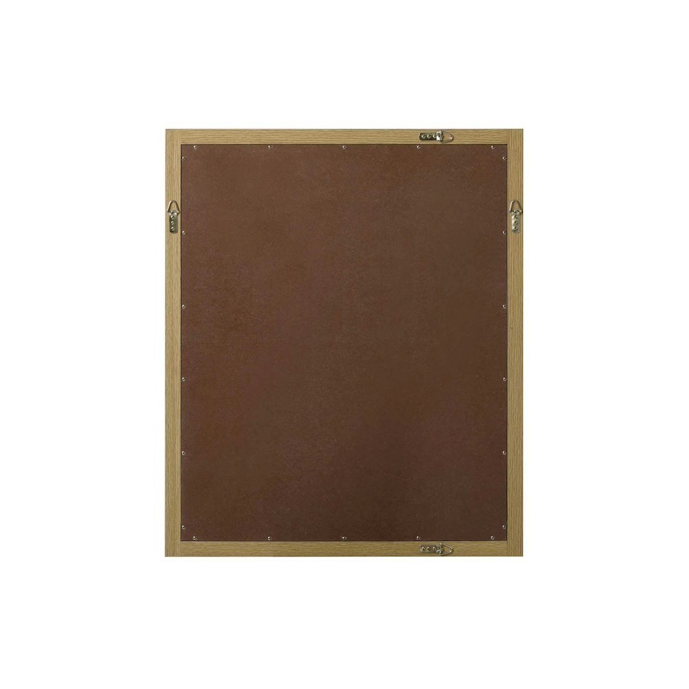 Noah Wooden Rectangle Mirror 30 x 36 in Honey Brown. Picture 6