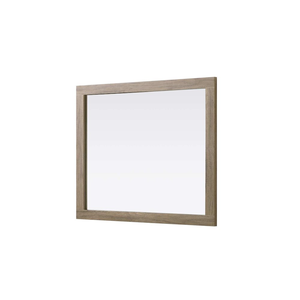 Noah Wooden Rectangle Mirror 30 x 36 in Natural Oak. Picture 3