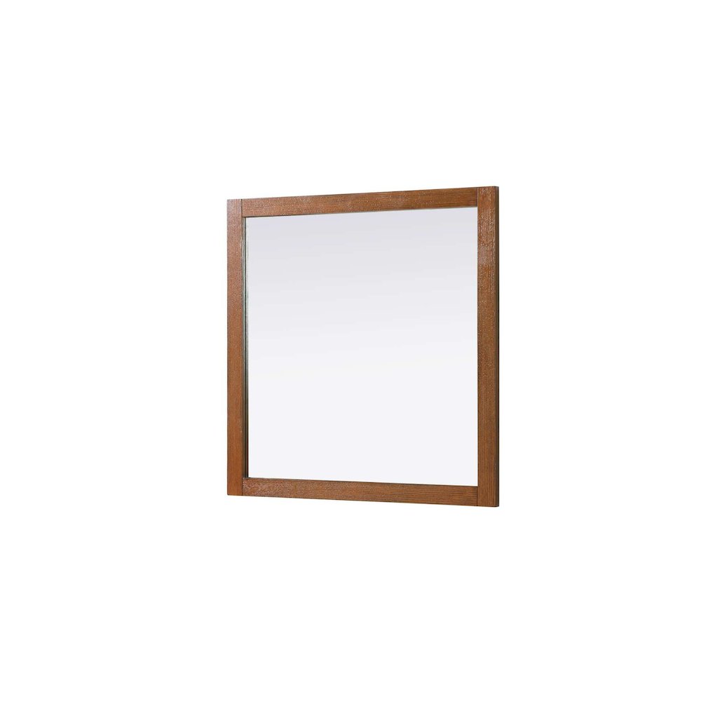 Noah Wooden Square Mirror 36 x 36 in Brandy Walnut. Picture 1
