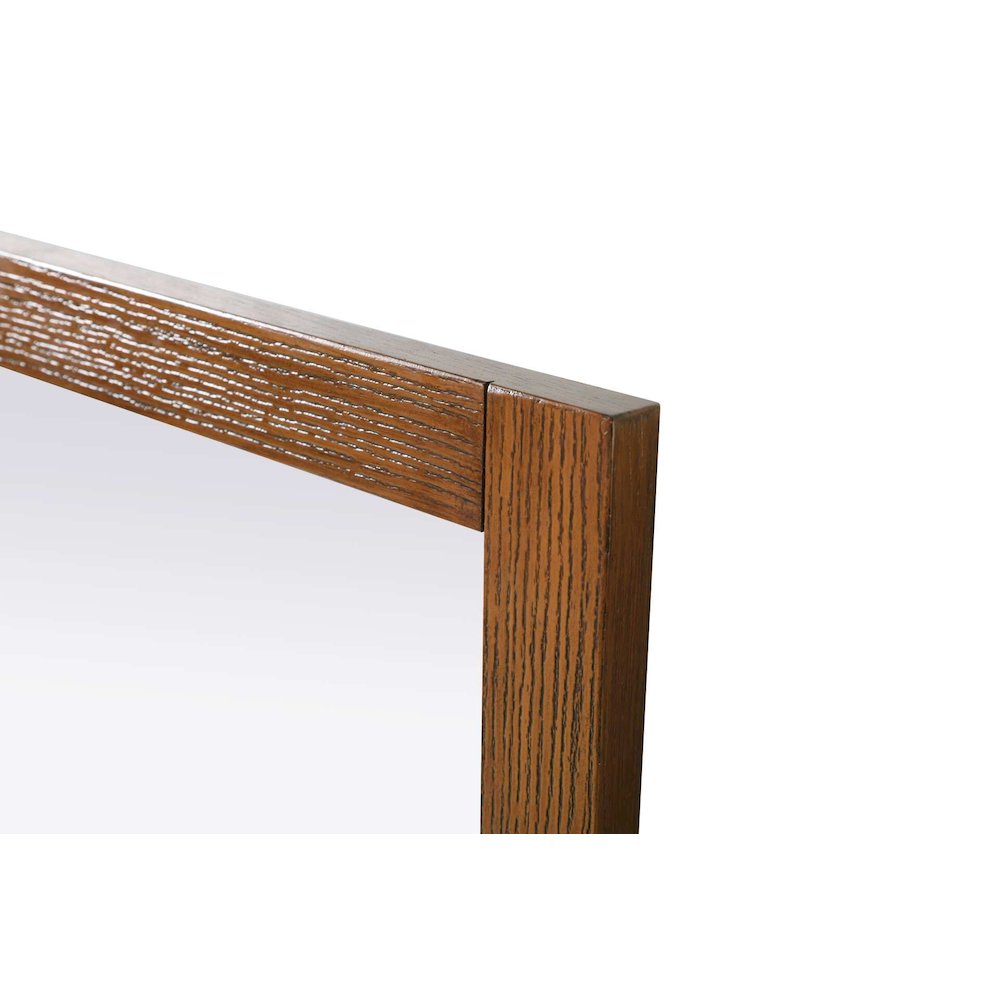 Noah Wooden Square Mirror 36 x 36 in Brandy Walnut. Picture 3