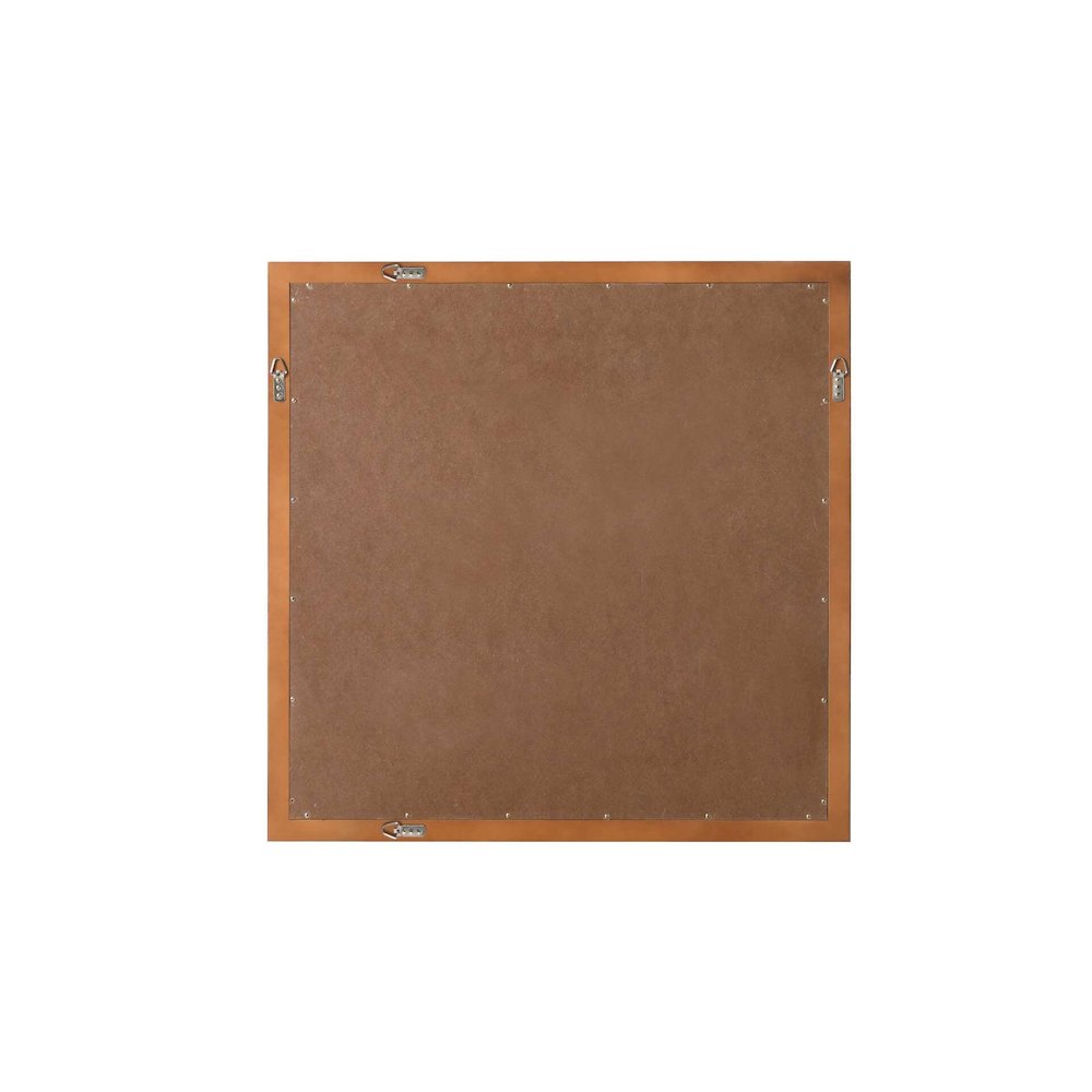 Noah Wooden Square Mirror 36 x 36 in Brandy Walnut. Picture 4
