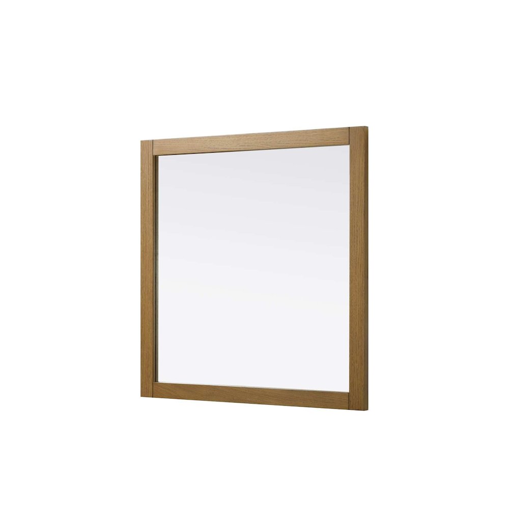 Noah Wooden Square Mirror 36 x 36 in Honey Teak. Picture 1